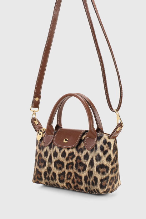 Zoozie Bags Bolsa de Hombro Estampado de Leopardo